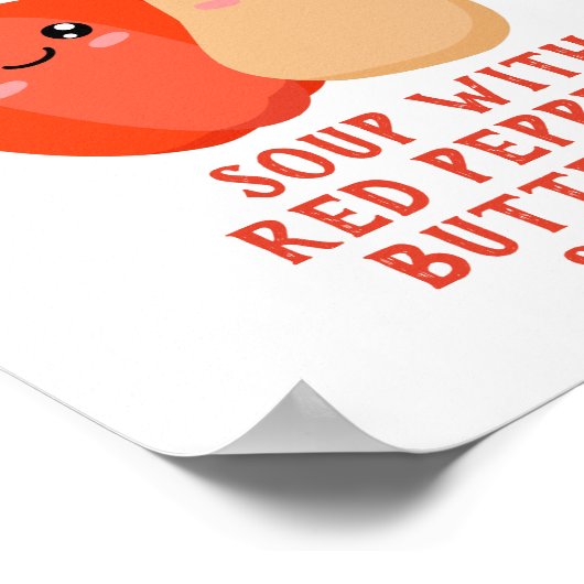 rode peper en butterut-pijlsoep poster (Hoek)