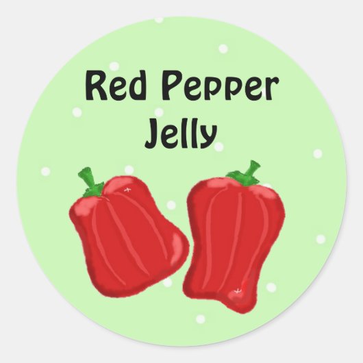 Rode Peper Gelei Ronde Sticker (Voorkant)
