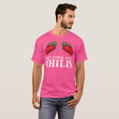 Rode peper Heet pittig eten Grappig Stop met stare T-shirt (Voorkant volledig)