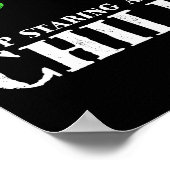 Rode Peper Heet Scy Eten Grappig Stop met Staren n Poster (Hoek)