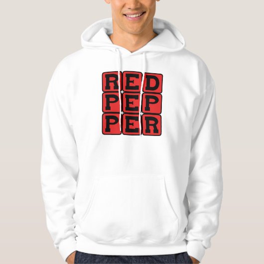 Rode Peper, Pittig Groente Hoodie (Voorkant)