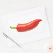 Rode peper rechthoekige sticker (Envelop)