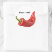 Rode peper ronde sticker (Tas)