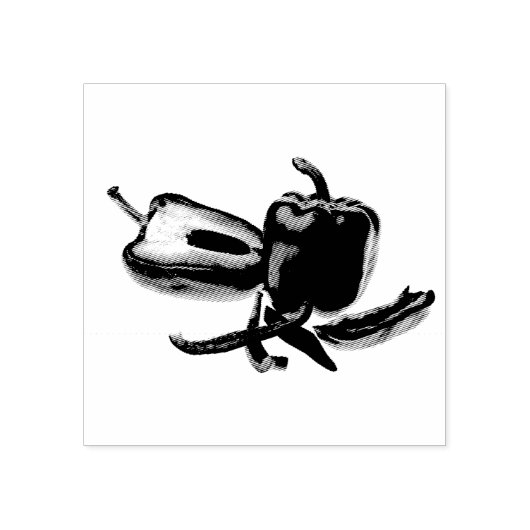 Rode peper rubberstempel (Afrduk)