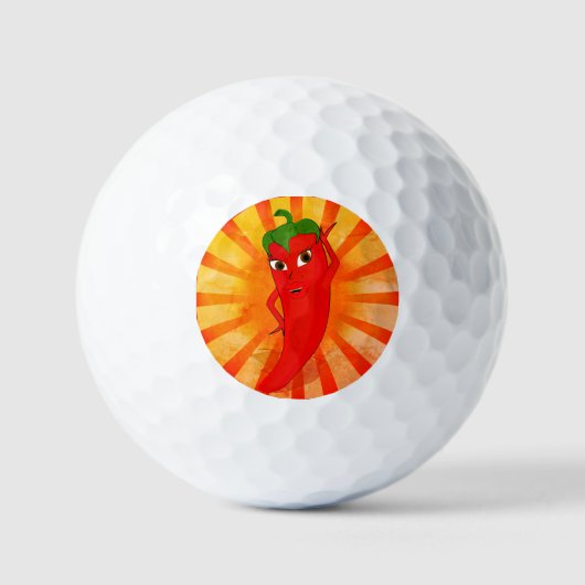  rode peper Superstar Golfballen (Voorkant)