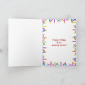 Rode Peper verjaardagskaars Kaart (Binnen)