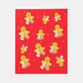 Rode peperkoek fleece deken (Voorkant)