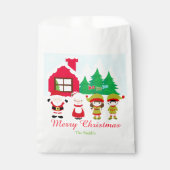 Rode peperkoek huis decoreren kerstfeest bedankzakje (Voorkant)