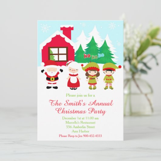 Rode peperkoek huis decoreren kerstfeest kaart (Staand voorkant)