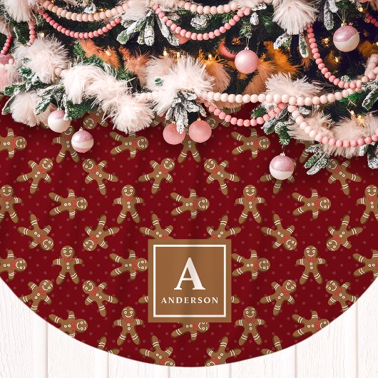 Rode peperkoek Man Monogram Kerstmis Kerstboom Rok