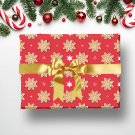  rode peperkoek Star Christmas Cookies Cadeaupapier