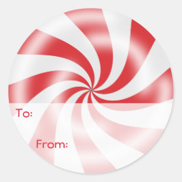 Rode pepermunt Snoep cadeau Labels