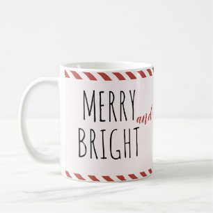 Rode Pepermunt Strepen Kerstmis Merry & Bright Koffiemok