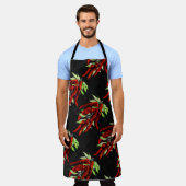 rode pepers All-Over Print Apron Schort (Gedragen)