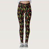 Rode pepers Cinco de Mayo Mexicaans heet pittig et Leggings (Voorkant)