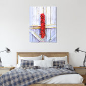 Rode Pepper Rista op Paarse Deur in New Mexico Canvas Afdruk (Insitu (Slaapkamer))