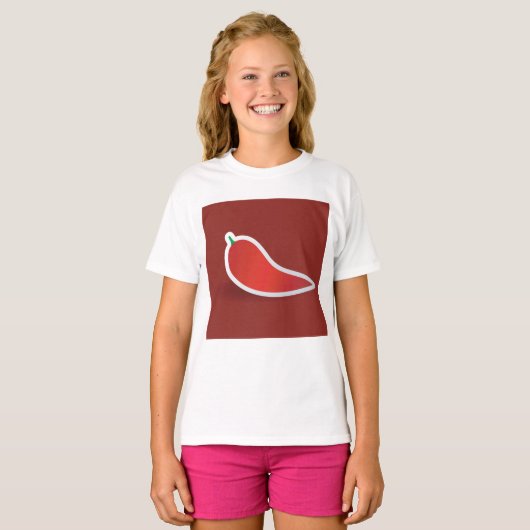 Rode pepper t-shirt (Voorkant volledig)