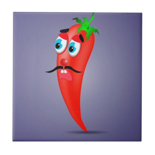 Rode pepper tegeltje (Voorkant)