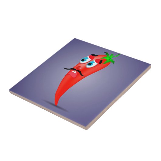 Rode pepper tegeltje (Zijkant)