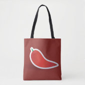 Rode pepper tote bag (Voorkant)