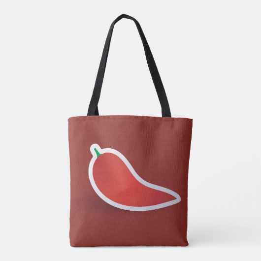Rode pepper tote bag (Achterkant)