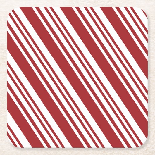 Rode peppermint kartonnen onderzetters (Voorkant)