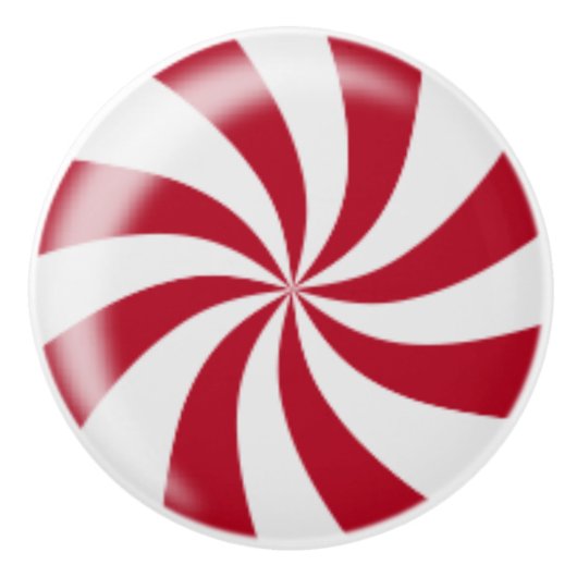 Rode peppermint-Snoep Kast Keub Draaier Keramische Knop (Voorkant)