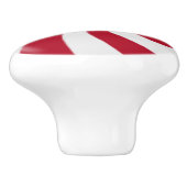 Rode peppermint-Snoep Kast Keub Draaier Keramische Knop (Zijkant)