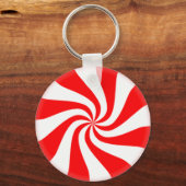Rode peppermint Snoep Sleutelhangers (Voorkant)