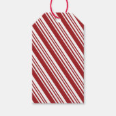 Rode peppermint Stripe Cadeaulabel (Voorkant)