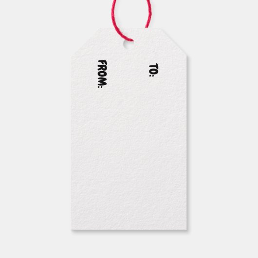 Rode peppermint Stripe Cadeaulabel (Achterkant)