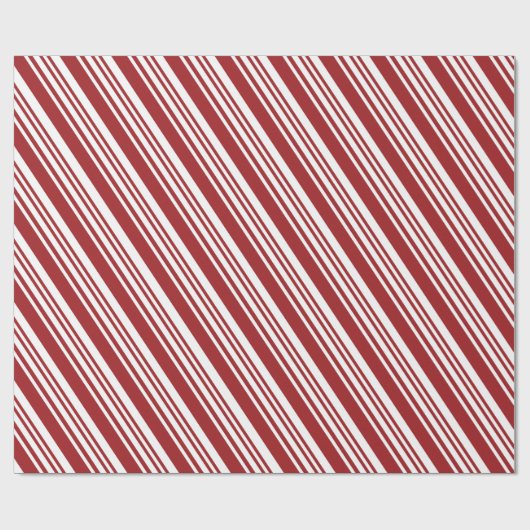 Rode peppermint Stripe Cadeaupapier (Vlak)