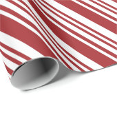 Rode peppermint Stripe Cadeaupapier (Rol Hoek)