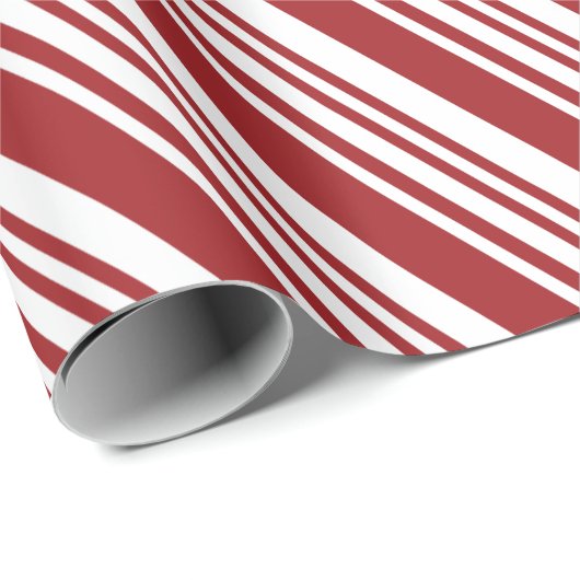 Rode peppermint Stripe Cadeaupapier (Rol Hoek)