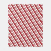 Rode peppermint Stripe Fleece Deken (Voorkant)