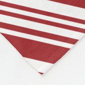 Rode peppermint Stripe Fleece Deken (Hoek)