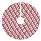 Rode peppermint Stripe Imitatie Linnen Kerstboom Kleed (Voorkant)