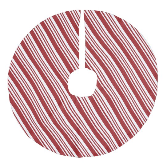 Rode peppermint Stripe Imitatie Linnen Kerstboom Kleed (Voorkant)