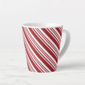 Rode peppermint Stripe Latte Mok (Rechterhoek)