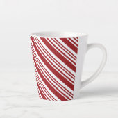 Rode peppermint Stripe Latte Mok (Rechts)