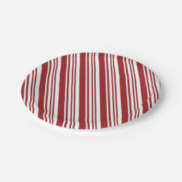 Rode peppermint Stripe Papieren Bordje