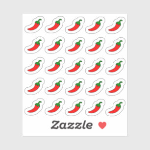 Rode Peppers Spicy Boek Waardering Decoratieve Pla Sticker