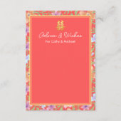 Rode Peranakan bloemen dubbel xi Chinese bruiloft Advieskaart (Voorkant)