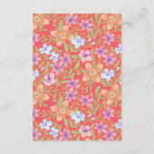 Rode Peranakan bloemen dubbel xi Chinese bruiloft Advieskaart (Achterkant)