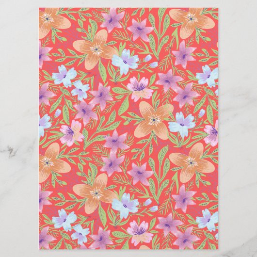 Rode Peranakan bloemen dubbel xi Chinese bruiloft Menu (Achterkant)