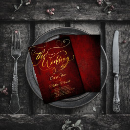  rode perkament budget ,Gold kalligrafie Kaart