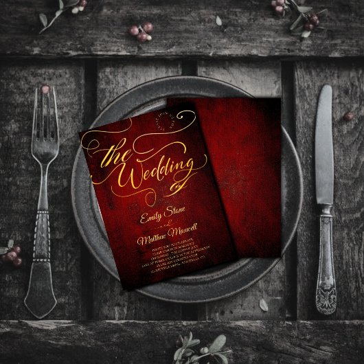  rode perkament budget ,Gold kalligrafie Kaart