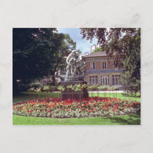 Rode pernay, regio Champagne, Franse bloemen Briefkaart