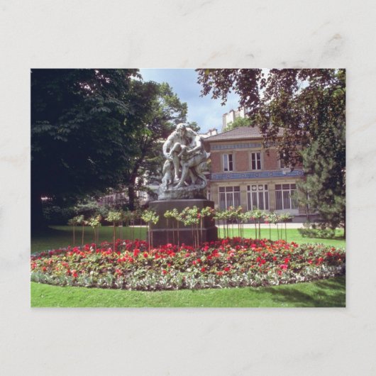 Rode pernay, regio Champagne, Franse bloemen Briefkaart (Voorkant)