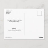 Rode persoonlijke foto, kerst met Collage Briefkaart (Achterkant)